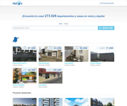 Nuroa.com.ec(Departamentos y casas) Screenshot