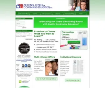 Nursece.com(NurseCE by National Center of Continuing Education) Screenshot