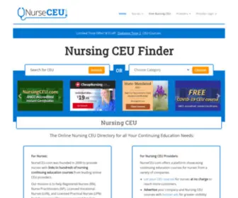 Nurseceu.com(Nursing Continuing Education (CE) Directory) Screenshot