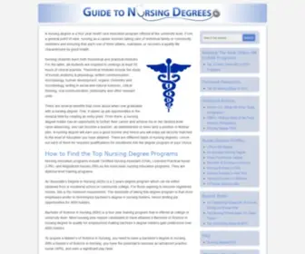 Nursedegree.net(Guide to Nursing Degrees) Screenshot