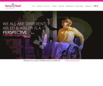 Nurseinneed.com.au(Nurse in Need) Screenshot