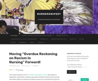 Nursemanifest.com(A Call to Conscience and Action) Screenshot