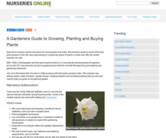 Nurseriesonline.co.uk(Find and Buy Plants) Screenshot