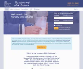 Nurserymilk.co.uk(The Nursery Milk Scheme) Screenshot