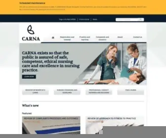 Nurses.ab.ca(College and Association of Registered Nurses of Alberta) Screenshot