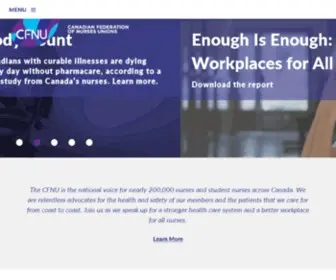 Nursesunions.ca(The Canadian Federation of Nurses Unions (CFNU)) Screenshot
