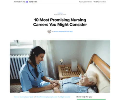 Nursewithoutborders.org(The amount of nursing career options) Screenshot