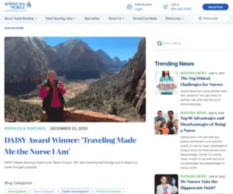 Nursezone.com(American Mobile Nurse Zone News and Blogs) Screenshot