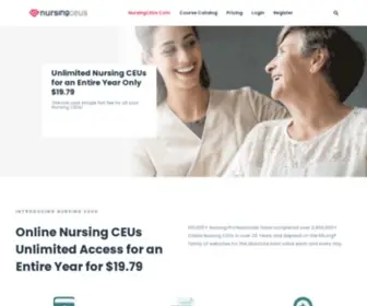 Nursingceus.com(Nursing CEUs Online with Unlimited Access for $19.79) Screenshot