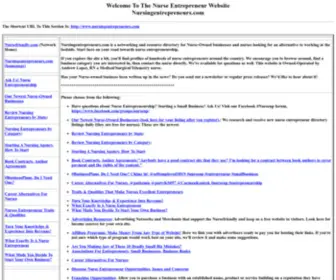 Nursingentrepreneurs.com(The Nursing Entrepreneur) Screenshot