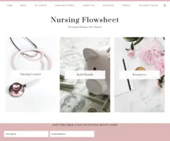 Nursingflowsheet.com(Money and Career Resources for Nurses) Screenshot