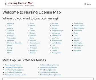 Nursinglicensemap.com(Nursing License Map) Screenshot