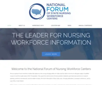 Nursingworkforcecenters.org(National Forum of State Nursing Workforce Centers) Screenshot