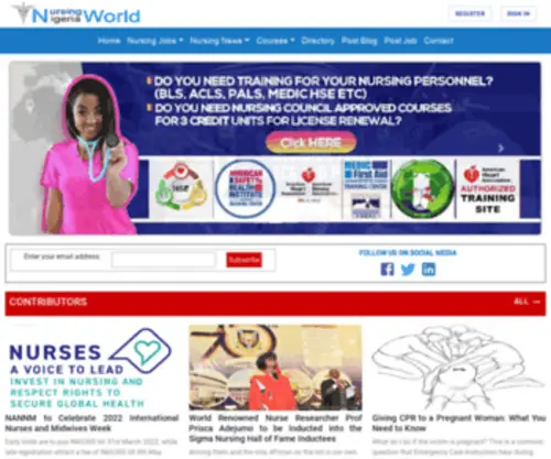 Nursingworldnigeria.com(Nursingworld Nigeria) Screenshot