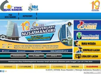 Nusamandiri.ac.id(UNIVERSITAS NUSA MANDIRI) Screenshot