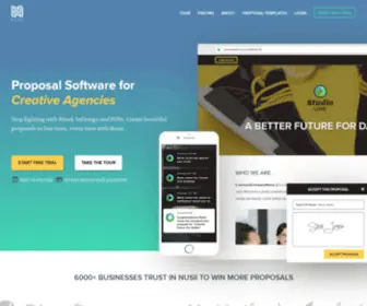 Nusii.com(Proposal Software) Screenshot