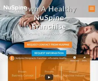 Nuspinefranchise.com(NuSpine Franchise) Screenshot