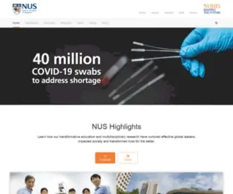 Nus.sg(National University of Singapore) Screenshot