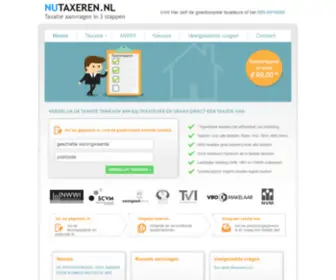 Nutaxeren.nl(Goedkoopste woning taxatie vanaf 99 euro netto) Screenshot