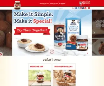 Nutella.com(Get Inspired) Screenshot