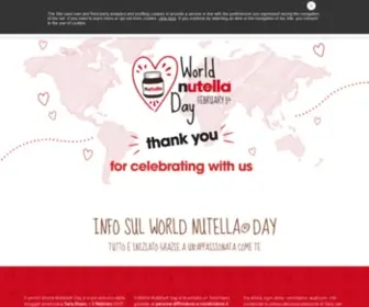 Nutelladay.com(World Nutella Day) Screenshot