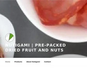 Nutigami.com(Pre-packed dried fruit and nuts) Screenshot