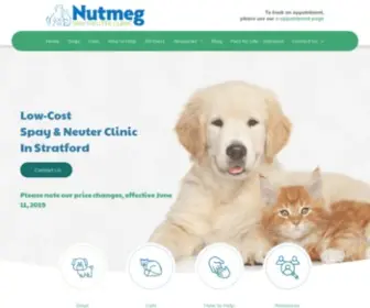 Nutmegclinic.org(Nutmeg Spay/Neuter Clinic) Screenshot