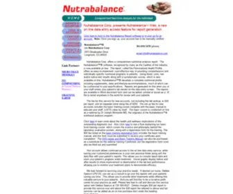Nutrabalance.com(Computerized Nutrition Analysis for the Individual computerized test results) Screenshot