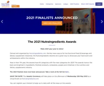 Nutraingredients-Awards.com(NutraIngredients Awards 2021) Screenshot