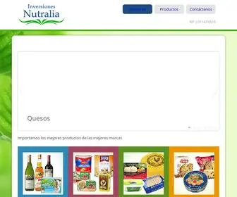 Nutraliafoods.com(Inversiones Nutralia LISTADO DE PRODUCTOS) Screenshot