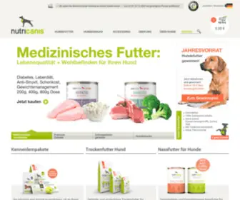 Nutricanis.de(Gesundes Hundefutter online kaufen) Screenshot