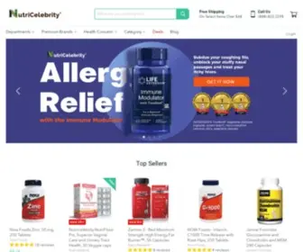 Nutricelebrity.com(All Natural & 100% Organic Supplements & Vitamins) Screenshot