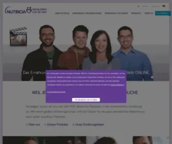Nutricia.de(Pionier der medizinisch enteralen Ernährung) Screenshot