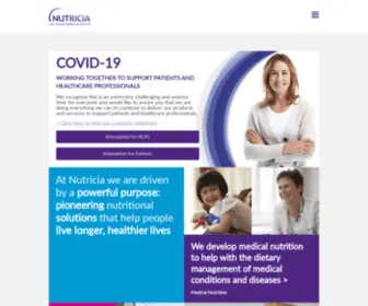 Nutricia.ie(Homepage Healthcare professionals) Screenshot