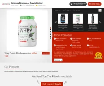 Nutricore.in(Nutricore Biosciences Private Limited) Screenshot