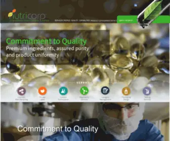 Nutricorp.com(Your Contract Manufacturing Partner) Screenshot