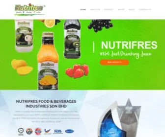 Nutrifres.com.my(Healthy beverages) Screenshot