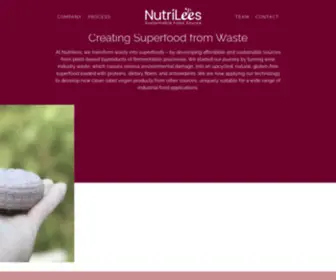 Nutrilees.com(Creating Superfood from Waste) Screenshot