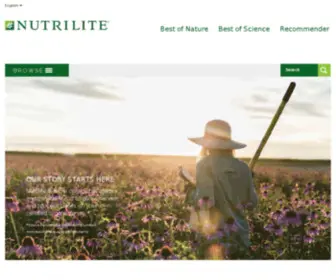 Nutrilite.com(Amway) Screenshot