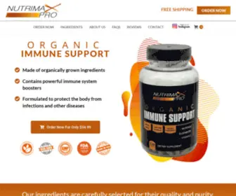 Nutrimaxpro.com(Organic Immune System Supplement from Nutrimax Pro) Screenshot