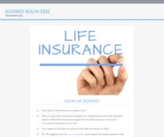 Nutrimedhealthcare.com(Health Insurance Blog) Screenshot