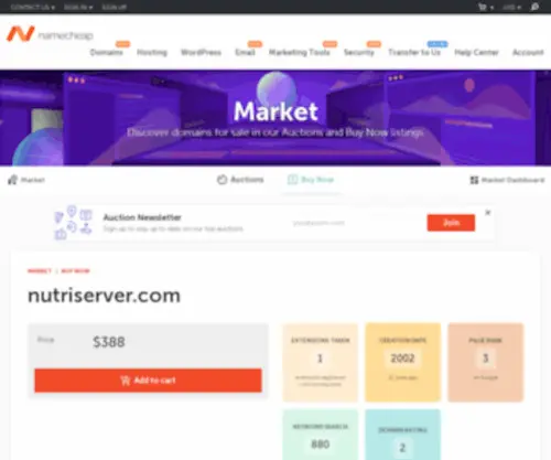 Nutriserver.com(Nutriserver) Screenshot