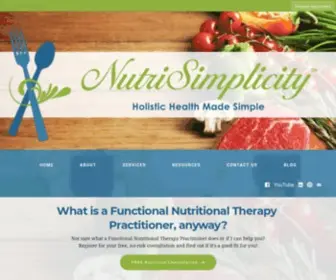 Nutrisimplicity.com(Holistic Health Made Simple nutrisimplicity) Screenshot