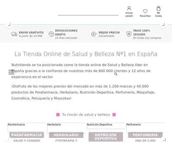 Nutritienda.com(La Tienda Online de Salud y Belleza Líder en España) Screenshot