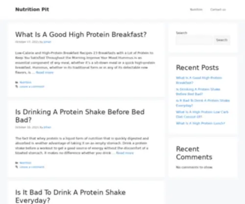 Nutrition-Pit.com(Your number 1 Nutrition and Health related website) Screenshot