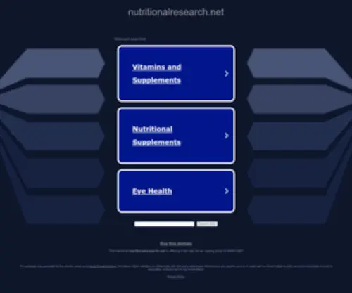 Nutritionalresearch.net(Nutritionalresearch) Screenshot