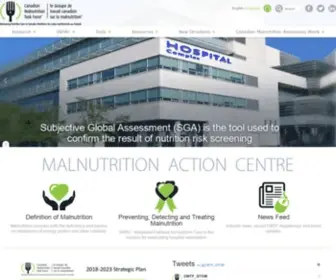 Nutritioncareincanada.ca(The Canadian Malnutrition Task Force's mission) Screenshot