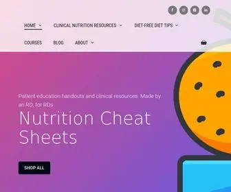 Nutritioncheatsheets.com(Nutrition Cheat Sheets) Screenshot