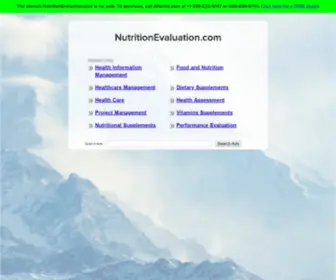 Nutritionevaluation.com(Forsale Lander) Screenshot