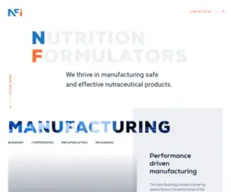 Nutritionformulators.com(Nutrition Formulators Inc) Screenshot